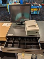 Cash Drawer, Receipt Printer and Monitor