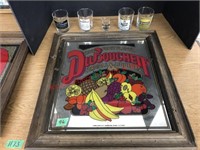 DuBouchett liqueur mirror, whiskey glasses