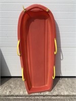 Red snow sled
