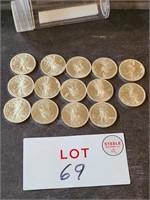 .999 Silver 1/10 oz. Rounds  (14 Total)