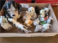 Vintage Cat and Dog Figurines Box Lot