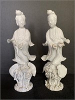 Pr Kwan Yin Guanyin Chinese Porcelain Figures -