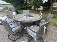 New 7pc sunbrella patio table and chairs. With