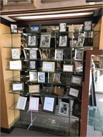50 Picture Frames (on glass shelves)