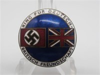 WW2 GERMAN & BRITISH FRIENDSHIP PIN 1" WIDE