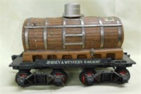 1970's Jim Beam railroad barrel train car decanter