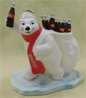 Two new 1997 Coca-Cola polar bear figurines in box