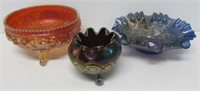 (3) Carnival bowls.