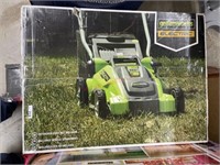 Green works electric lawn mower