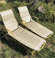 1970's Hauser Faux Bamboo Patio Loungers -FL