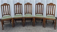 Set of 5 Solid Wood Dining Chairs - FL