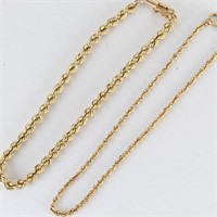 (2) 14k Gold Bracelets