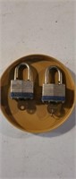 2 Master Lock padlocks with keys