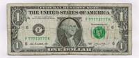 "Liar's Poker" $1 Bill ~ F77773777K EXTREMELY RARE
