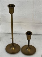 Mcm thin brass candlesticks