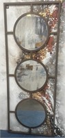 11 - ROUND MIRRORS IN METAL FRAME 66X25"