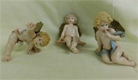 Lot of angels / cherubs figurines, tallest is 12"
