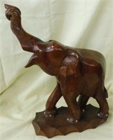 Hand carved wooden good luck elephant figurine,
