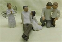 3 Willow Tree figurines: angel - father & son -