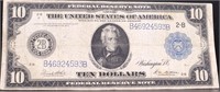 1914 $10 NY Federal Reserve note
