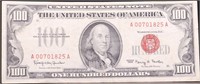 1966 red seal $100 note