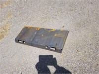 Blank Skid Loader Plate Attachment