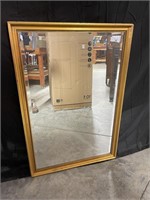 Gold Toned Mirror w/ Beveled Glass