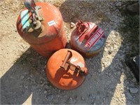3 Metal Gas Cans