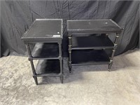 2 End Tables - 3 Tiered