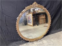 Round Gilded Mirror - 36' Round