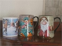 3 collector mugs