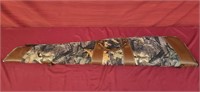 Camo and leather soft shell gun case