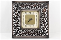 Metal Decorative Wall Clock w/Roman Numerals