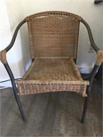 Wicker & Metal Chair 30x24