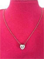 Sterling Silver and Cubic. Zirconium Heart