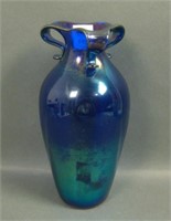 Imperial Blue Freehand # 203 Triple Handled Vase