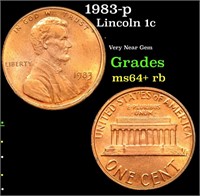 1983-p Lincoln Cent 1c Grades Choice+ Unc RB