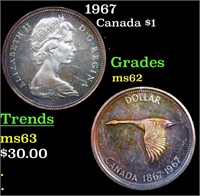 1967 Canada Dollar $1 Grades Select Unc
