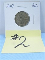 1867 Shied Nickel, A.U.