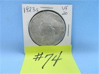 1923s Peace Silver Dollar, Vf-20