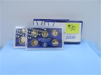 (2) 2000 U.S. Mint Proof Sets