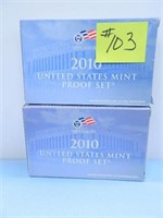(2) 2010 U.S. Mint Proof Sets w/President Set