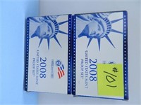 (2) 2008 U.S. Mint Proof Sets w/President Set