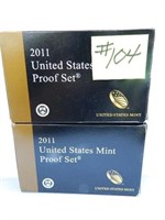 (2) 2011 U.S. Mint Proof Sets w/President Set