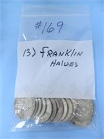 (13) Franklin Halves
