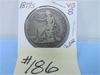 1877s Trade Dollar, VG-8