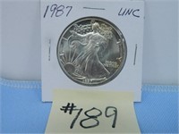 1987 American Silver Eagle Dollar, UNC