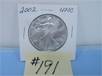 2002 American Silver Eagle Dollar, UNC