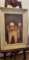 Framed Art Poodle Mid Century