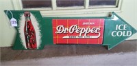 Dr. Pepper Arrow Metal Sign